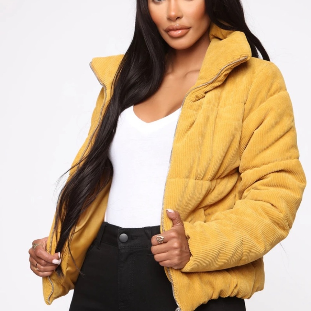 Fashion Nova Corduroy Puffer Jacket